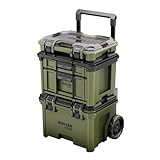 BUNKER Load-Up 3-in-1 Rolling Tool Box System – Heavy-Duty Modular Tool Storage with Wheels, Auto-Lock Drawers, IP65 Waterproof & Impact Resistant