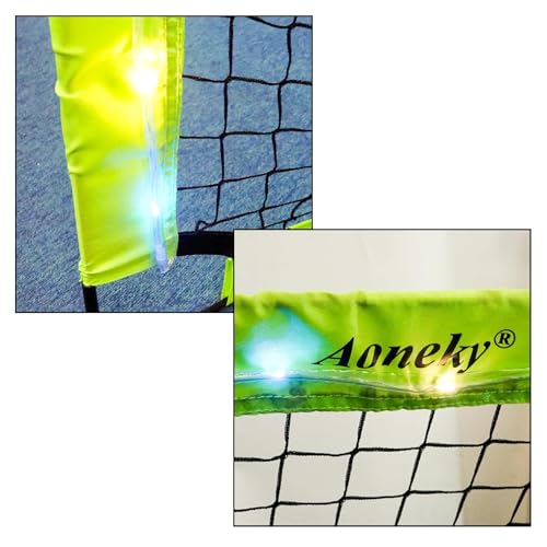 Aoneky 4x3ft LED Light Up Soccer Goal, Pop Up Training Goal with Glow in The Dark Net, Portable Metal Frame Backyard Sports Equipment for Youth Practice, Indoor Outdoor Football Net by Aoneky - Image 6