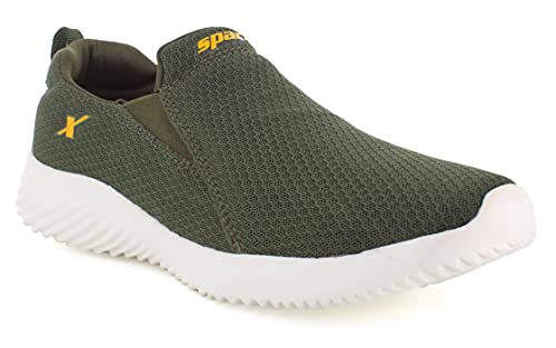Image of SPARX Men SM-651 Olive Golden Yellow Sports Shoes (Size - 8)