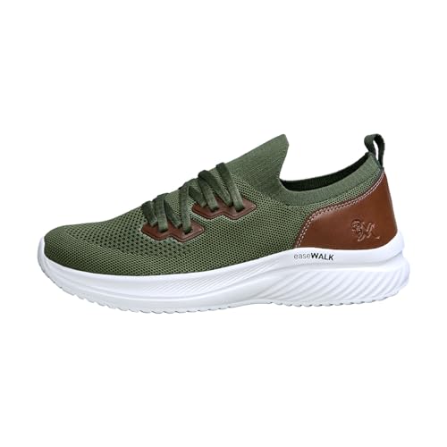 Image of Neeman's Ease Walk Snug Sneakers for Men | Breathable Knit, Stretchable Fit & Cushioned Comfort for Everyday Walking