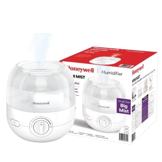 Honeywell Mini Cool Mist humidifier, Easy to Fill and Clean, humidifier for small Bedroom, Kids Rooms, or office. Ultra Quiet Operation and Auto Shut-Off - White, HUL525W