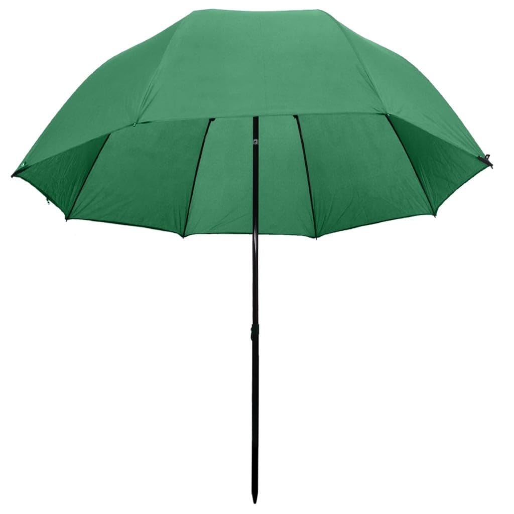 Parasol wędkarski, zielony, 300 x 240 cm, wodoszczelna, outdoorowa ochrona przed słońcem z powłoką PA, wytrzymały metalowy stelaż dla wędkarzy, na taras, do ogrodu, na plażę