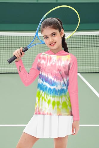 Image of Remimi Kids Sun Shirt Rash Guard Quick Dry Sun Protection Athletic Hoodie Hiking Shirts 3-12 Years