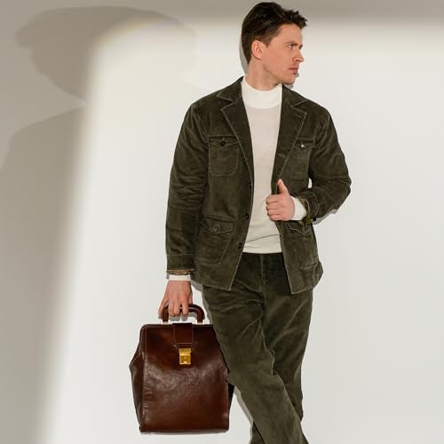 Time Resistance Leather Backpack for Men and Women - Business Rucksack Laptop Bag (Brown)3