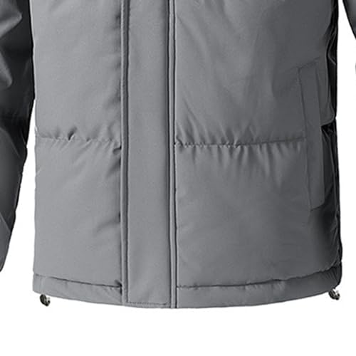 Doudoune homme imperméable chaude manteau hiver gris ample 3XL - 6