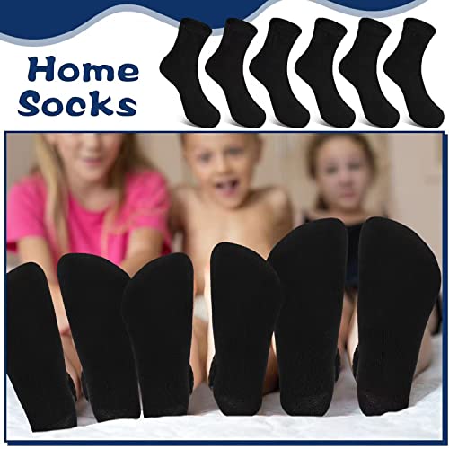 Hanaive Bulk 100 Pair Kids Crew Socks Unisex Stretch Cotton Socks Soft for Childrens Toddlers Youth Homeless Gifts Age 5-104