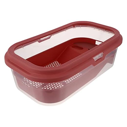 POPETPOP Tanque De Tortuga Acuario De Tortugas Contenedor De Alimentación De Serpientes Hábitat De Tortugas Hábitat del Cangrejo Ermitaño Decoraciones El Plastico Orejas Rojas con Balcón