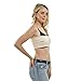 Abergele Hands Free Pumping Band Strapless Breast Pump Bra Nursing and Expression Bustier 100% Cotton with Three Position Hook and Eye Closure (Nude, Medium)
