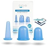 [page_title]-3 STÜCK - FUCHSI Schröpfgläser aus medizinischem Silikon | für Körper und Gesicht inkl. Aufbewahrungsbeutel | Schröpfen gegen Cellulite, Falten und Verspannungen | Schröpfmassage, Schröpftherapie