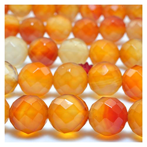 Perles en Pierre Naturelle Perles d'agate naturelle Perles en vrac orange rouge pierres précieuses semi précieuses bracelet en pierre collier bricolage bijoux fabrication Perles, bijoux et accessoires