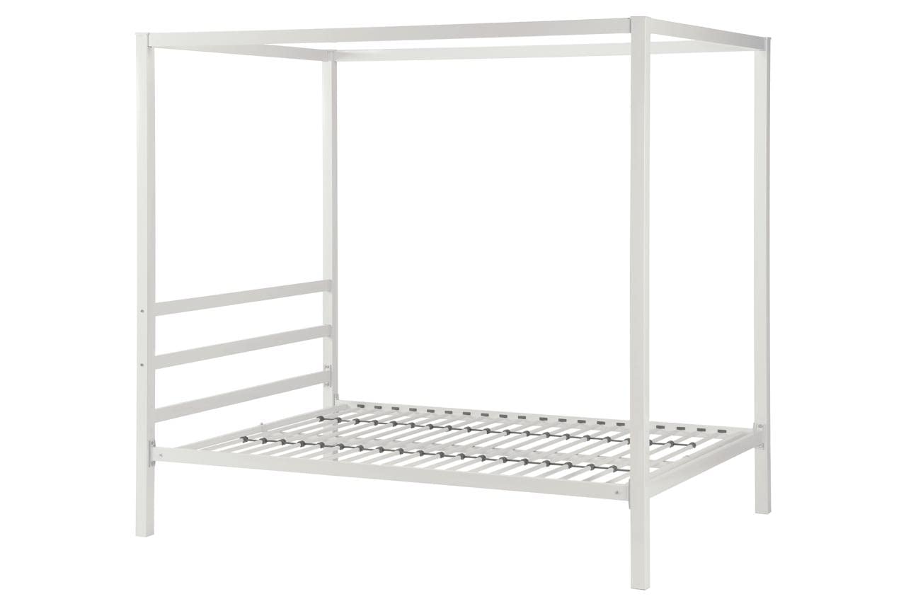 Dorel Metal Canopy Bed Frame - White