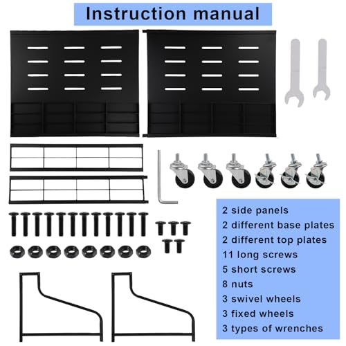 Ski Storage Rack for Garage, Snowboard Display Rack with Wheels Indoor & Outdoor Garden Tool Storage Rack Multifunctional Freestanding Ski Holders for Snowboard Ski Organizer Basement Garage - Thumbnail 4