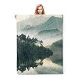 Mountains Blanket Gifts for Women Men Soft Warm Lightweight Cozy Landscape Throw Blankets for Bed Living Room Sofa Travel Home Decor 50'x60'