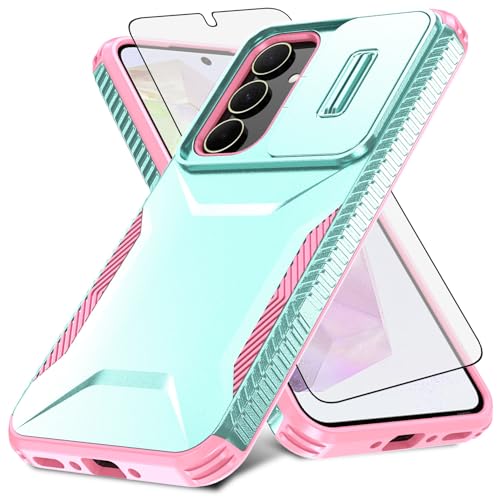 Coque Samsung A35 5G antichoc robuste Asuwish avec protection écran verre et cache objectif photo