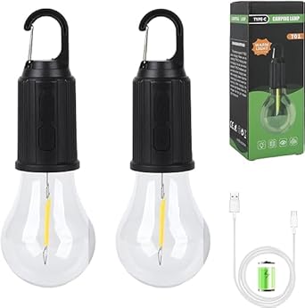 DAKMO Camping Light - Portable LED Camping Light- Camping Light for Tent - Camping Light String Light - Rechargeable Camping Light - Emergency Bulb Rechargeable - Hanging Camp Lights ( Pack of 1 )