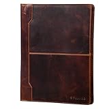Harrison es ideal para reuniones, visitas de clientes, viajes de negocios, reuniones, conferencias y reuniones. Elegante carpeta de documentos vintage de cuero A4 para hombres y mujeres, carpeta de anillas, organizador, gran carpeta de cuero para conferencias, bolso para portátil de 12 pulgadas, carpeta de documentos clásica con cremallera, carpeta de anillas, elegante carpeta de negocios de cuero auténtico.