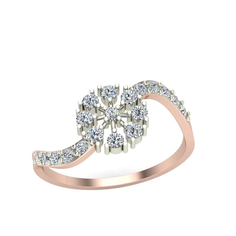 14k (585) Rose Gold Diamond Ring for Women