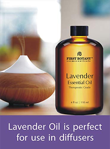 First Botany Cosmeceuticals Lavender Oil with a Glass Dropper, 4 oz (Natural Isolates)