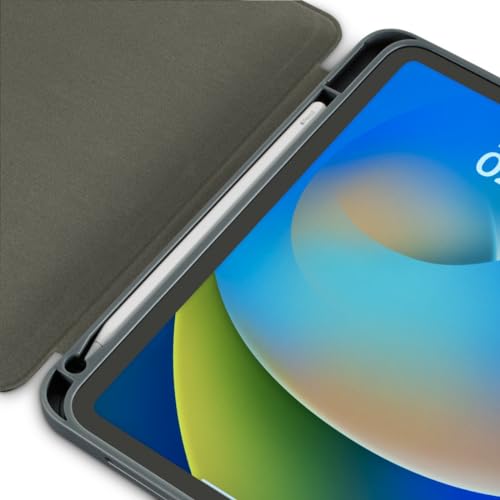 Hama Stand Folio Coque pour Apple iPad Air 13" (24) - Housse Fonction Chevalet, Compartiment pour Stylet, Protection Fermeture Magnétique, Couvercle Amovible - Gris