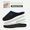 VeraCosy Men's Two-Tone Memory Foam Slippers Blue,6-7 UK #4