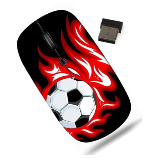 maizi Wireless Mouse MacBook for Mac Laptop PC Chromebook, Wireless Mice MacBook Image ID: 13295369 Football and Soccer b 2.4G Lightweight with USB Receiver Printed in USA