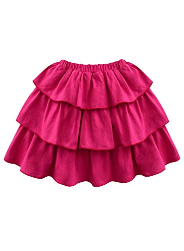 Image of A.T.U.N. (ALL THINGS UBER NICE) Girls Cotton Elasticated Stylish Tiered Skirt | Mini Skirt for Girls
