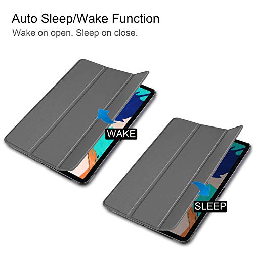 Lobwerk Protective Case for Apple iPad 12.9 Pro 2020 12.9 Slim Case with Stand Function and Auto Sleep/Wake Function Grey - Image 2