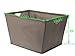 StorageManiac 2-Pack Wire Frame Folding Canvas Storage Bin with Built-in Handles, Brown, Large