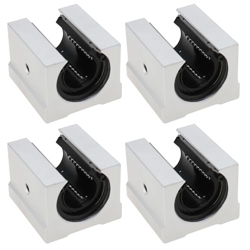 ECSiNG 4 Pièces Bloc Coulissant Bloc de Roulement à Billes Linéaire Roulement à Billes Linéaire Ouvert Bloc Coulissant de Roulement de Mouvement Linéaire...