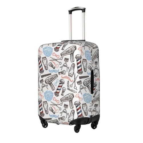 Barber Supplies Pattern Print Luggage Suitcase Cover Protector Luggage Washable Covers With Concealed Zipper2