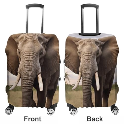 Elephant Luggage Cover, Elastic Luggage Protector Fits 19-32in Suitcases, Washable & Anti-Scratch Suitcase Cover for Men Women S3