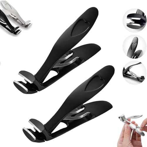 Ordaba Cumulus Clipmaster Pro, Cumuul Clipmaster Pro, Stainless Steel Nail Clippers, 180° Wide-Mouth Bite, 2024 New Advanced Nail Clippers, Nail Clippers Set (Black*2)