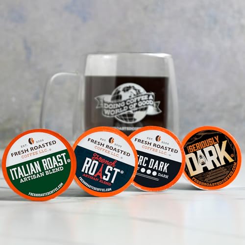 Fresh Roasted Coffee, Dark Roast Blend Variety Pack, K-Cup Compatible, 96 Count image 3