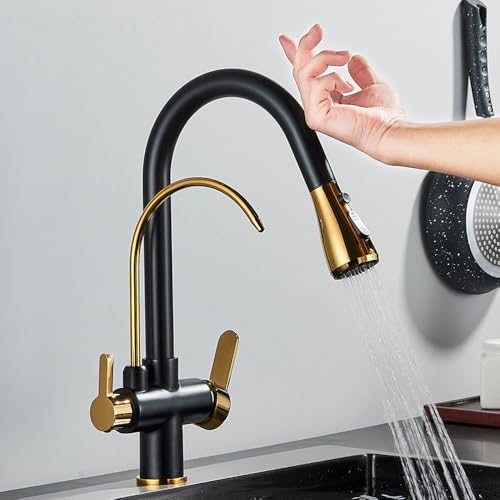 Robinet mitigeur extractible pour éliminer les impuretés de l'eau en cuisine - 2