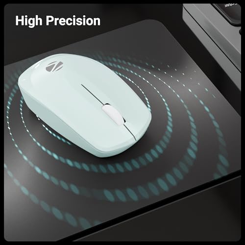 Image of Zebronics Wireless Mouse, 2.4GHz, 3200 DPI, 3 Buttons, Comfortable & Ergonomic, USB nano Receiver, On /Off Switch, Power-Saving Mode, Works on Most Surfaces, for Mac | Laptop | Computer (Freego, Green)