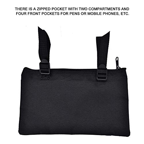 Armrest Saddle Bag, Waterproof Mobility Scooter Armrest Bag Sturdy Wheelchair Shopping Travel Storage Bag(Black) #TOP4