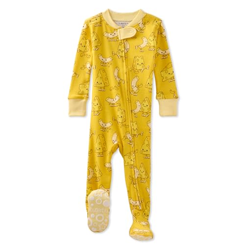 Image of Cruz Snug-fit Footed Baby Pajamas 100% Organic Cotton Zip Front Sleeper Pjs W/Grippers for Baby Boys