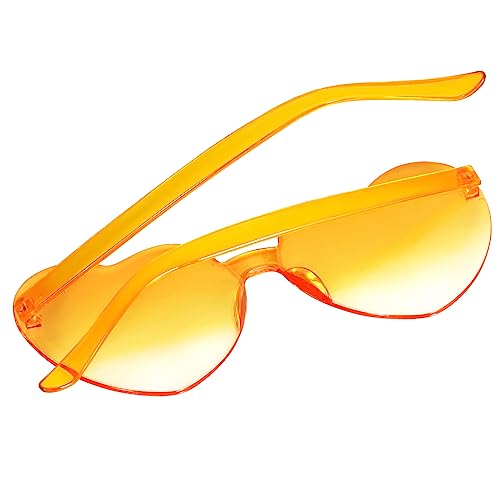 Image of 12 Pairs Heart Glasses Colorful Rimless Heart Shaped Sunglasses Love Glasses for Bachelorette Bride Party Favor