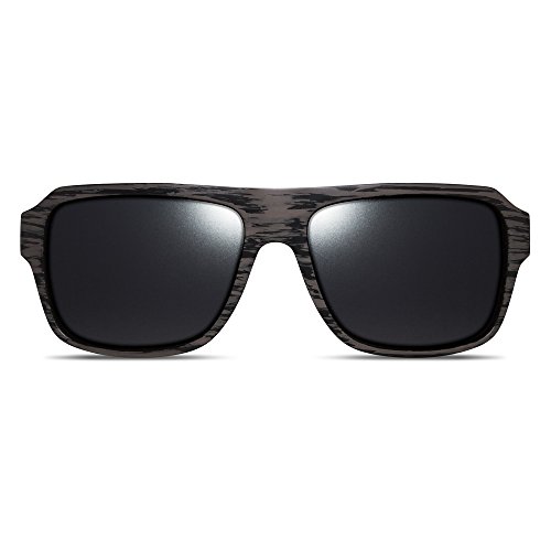 Dillon Optics Reed Sunglasses Polarized (Woodgrain, Black NIR) WantItAll