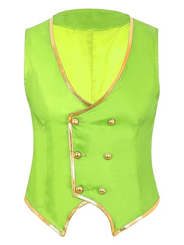 Mens Halloween Magician Waistcoat V Neck Double-Breasted Adult Twisted Wonderland Cosplay Vests