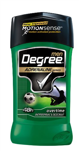 Degree Male Adrenaline Series Anti-Perspirant and Deodorant Invisible Solid for Men, Overtime, 2.7 Ounce