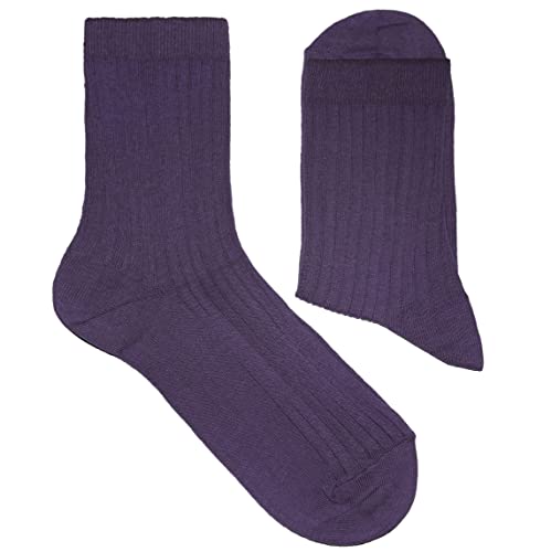 Weri Spezials Calcetines para hombre, estilo casual, de negocios, divertidos, de algodón, en varios colores naturales. Cachimba oscura. 39-42