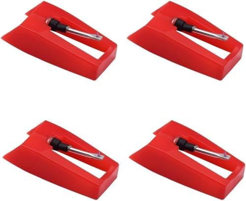 4 chinchetas para tocadiscos universales, lápiz de repuesto de diamante para tocadiscos, aguja para gramófono, para tocadiscos para la mayoría de gramófonos