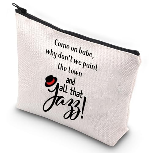 G2TUP Roxie & Velma Musical Cosmetic Bag Musical Theatre Fans Gift And that Jazz Song Lyrics Makeup Bag Billy Flynn Merch (that Jazz)