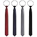 Xinnun Cravate Homme 4 Pièces Cravates à Glissière (Noir, Marine, Gris, Rouge Foncé)