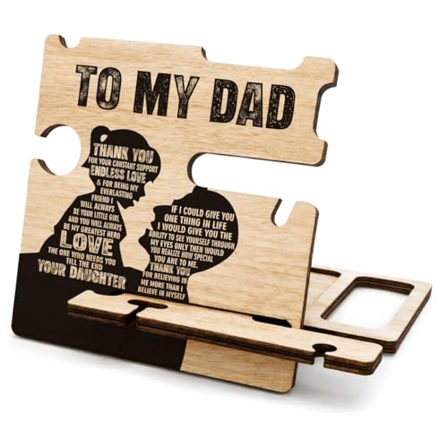 BIQRP Inspirational Appreciation Gift Thank You Dad Wooden Decor Sign