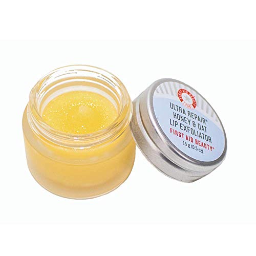 First Aid Beauty Ultra Repair Oat + Honey Lip Exfoliator: Nourishing Lip Scrub with Honey and Colloidal Oatmeal for Smooth, Perfect Lips (0.5 oz)