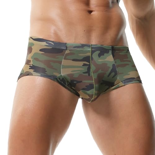 YUFEIDA Men's Mini Boxer Brief Camouflage Low Rise Underpants3