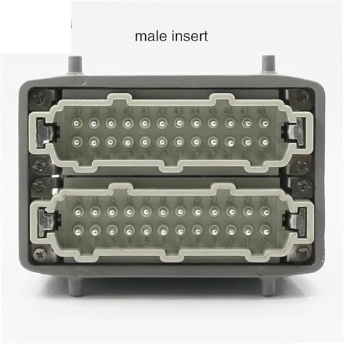 Conector rectangular resistente HDC-HE-048 de 48 pines para interfaz de aviación 4