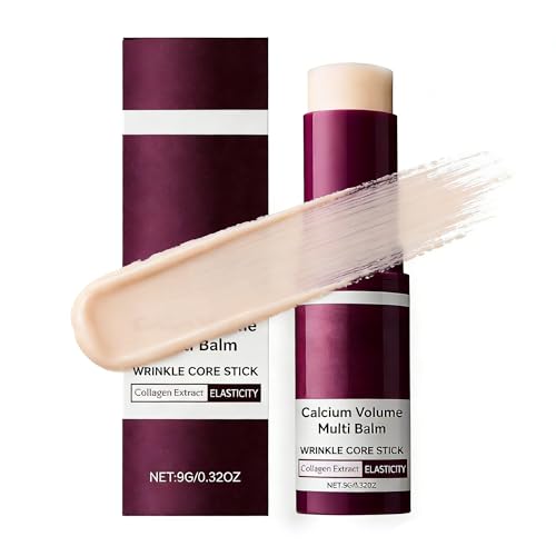 QueCemic Calcium Multi Balm, Korean Calcium Volume Multi Balm, All in One Collagen Moisturing Stick, Firming, Hydrating & Smoothing for Face, Eyes and Neck